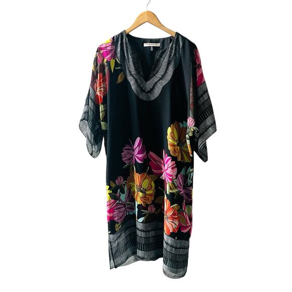 Trina Turk Joceline Floral Print V Neck Shift Dress Size 10 Multicolor - Picture 2 of 8